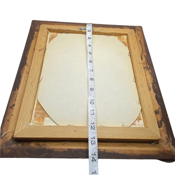 Boy And Dog Cross Stitch Vtg Handmade Multicolor Decorative Art 14"x12" - Picture 10 of 12